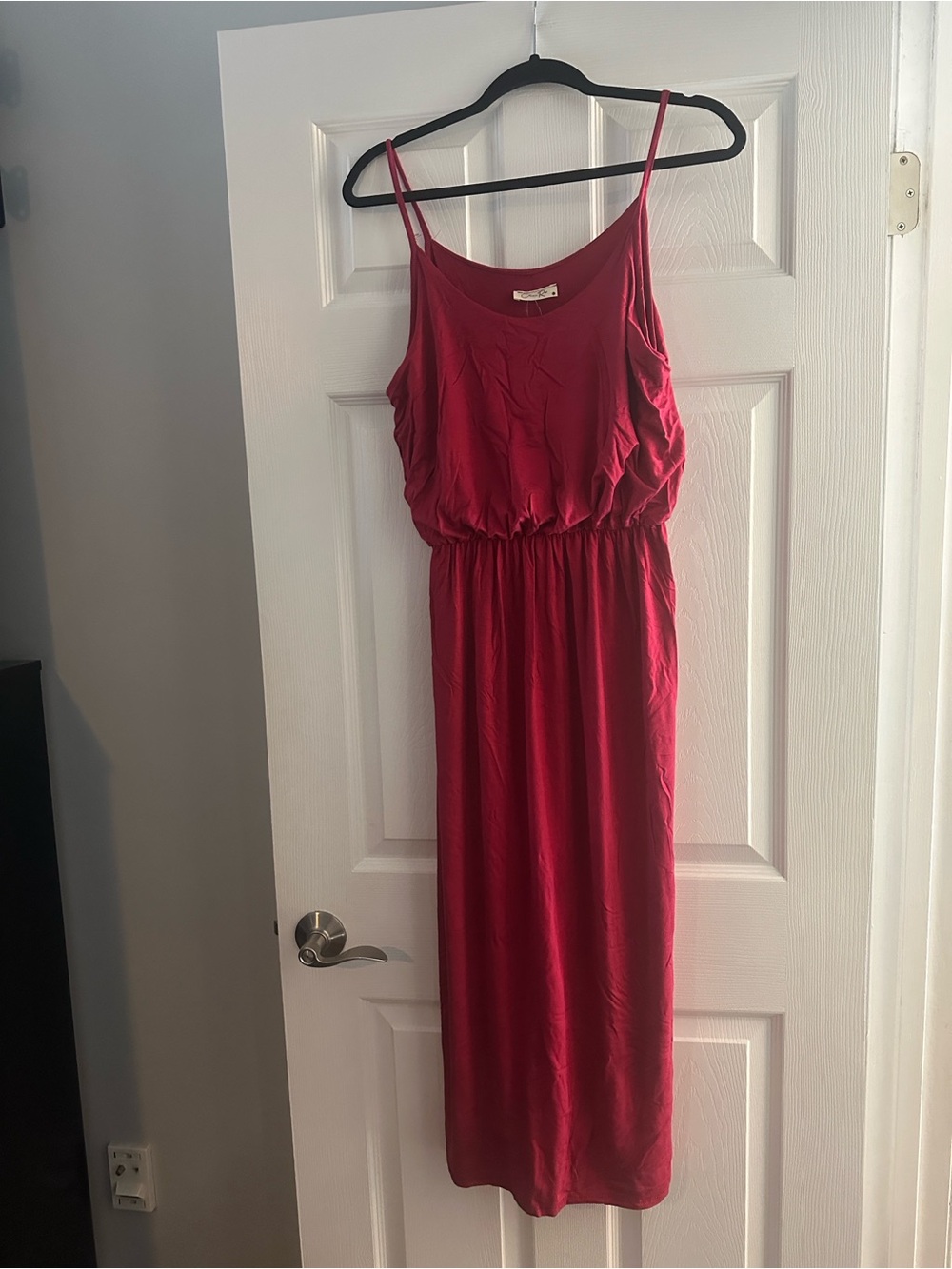 Olivia Rae Burgundy Sleeveless Maxi Dress
